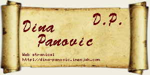 Dina Panović vizit kartica